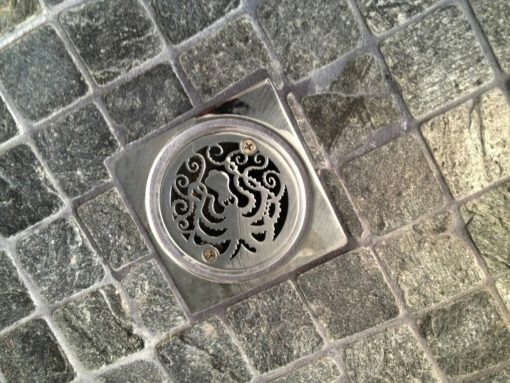 3.25 Octopus shower drain installed