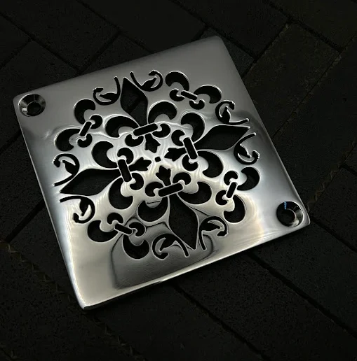 Designer Drains 3.6-inch Schluter-Kerdi replacement drain cover with 4-1/4 inch center-to-center screw holes