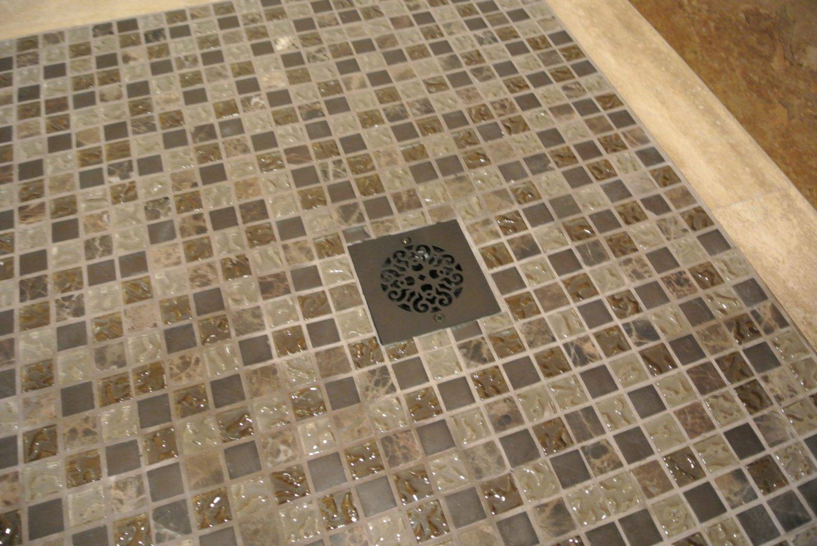 Shower Drain Cover, Scrolls No. 4, Replacement For Square Oatey
