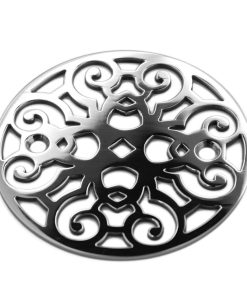 Classic scrolls no.4 polished stainless, 3.25 inches in diameter