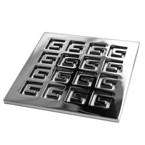 Geometric Gamma, Ebbe Replacement Cover, Polished Stainless_Designer Drains
