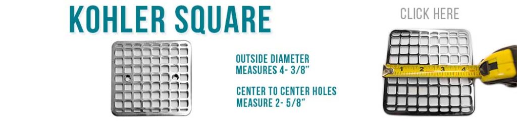 Kohler K-9136 Square Shower Drain Measurements