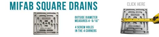 Designer Mifab Square Shower drain Replacement
