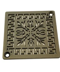 Greek Fret Schluter Shower drain oil rubbed bronze, finish by Designer Drains