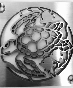 Sea Turtle Caretta, Replacement For Kerdi-Schluter,brushed stainless shower drain
