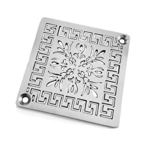 Greek-Fret-Schluter-Shower-Drain-Cover-Replacement-Brushed-Stainless_Designer-Drains