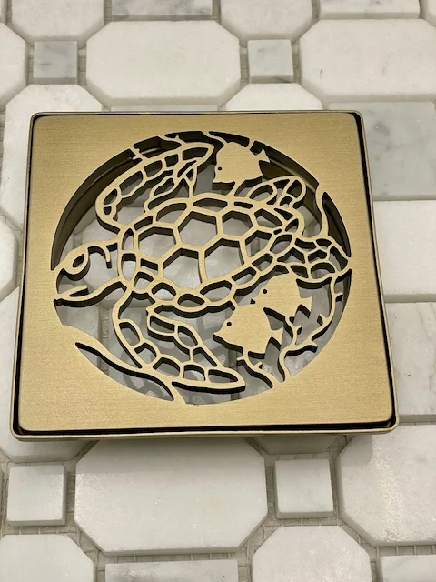 Turtle Schluter Trendline Shower drain kit champagne bronze
