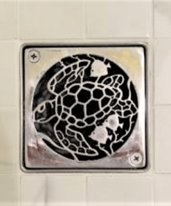 caretta turtle shower square drain