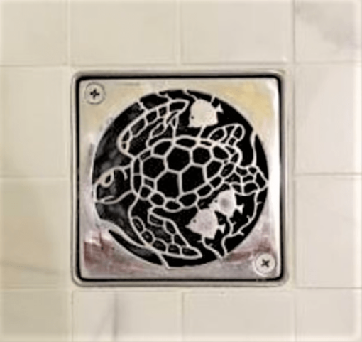 caretta turtle shower square drain