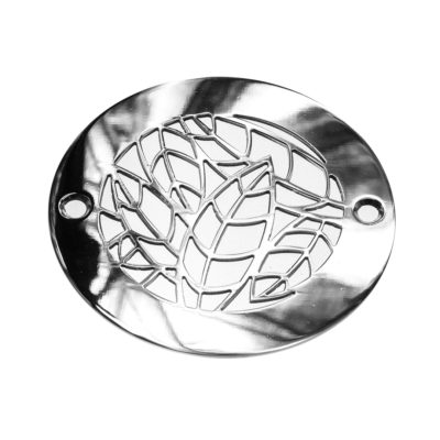 4 Inch Round Shower Drain Cover | Nature Almond Leaves™