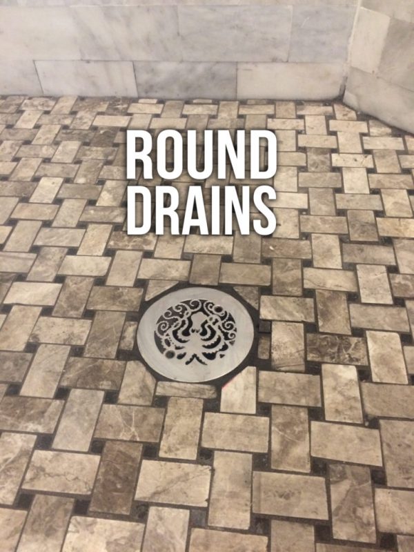 Round Shower Drains - Home Square Round Drains -Designer-Drains Replacement Shower Drains