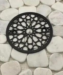 Moresque No. 2, Round Kohler Drain Cover, Matte Black by Designer Drains