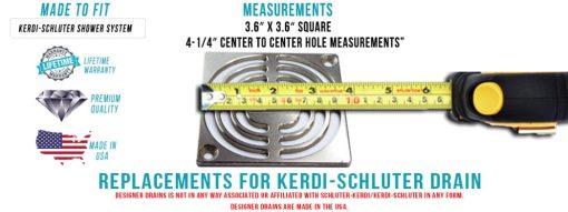 measurement for Kerdi Schluter shower drain