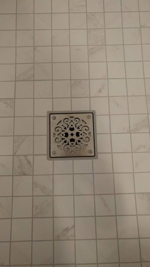Classic Scrolls No. 4 Square Shower Replacement Drain