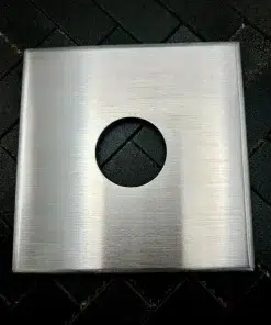 Escutcheon square cover plate brushed stainless steel