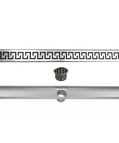 Linear Drain with Greek key design