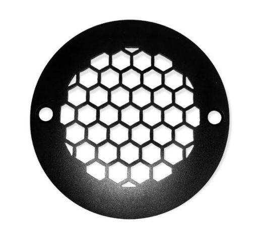 Honeycomb-4-Inch-Round-Shower-Drain-Cover-Matte-Black_Designer-Drains