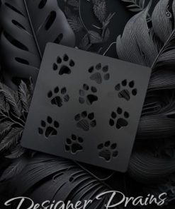 Dog-Paws-Square-Matte-Black_Designer-Drains