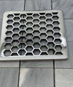 Honeycomb square shower drain polished stainless steel