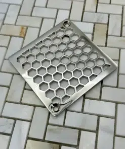 Square Drain in Polished Nickel Finish.