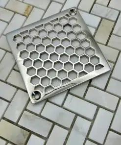 Square Drain in Polished Nickel Finish.