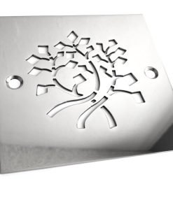 Nature Leaves square stainless steel shower drain