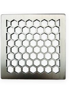 Honeycomb-Ebbe-Drain-Cover-Brushed-Stainless_Designer-Drains