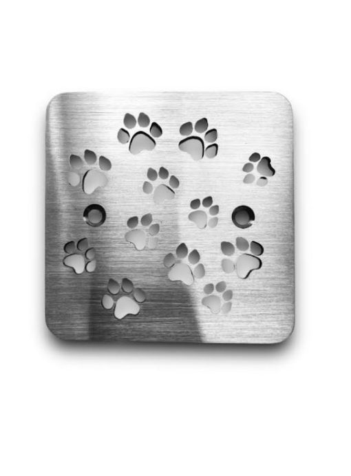 Dog Paws, K-9136, Brushed Stainless Steel_Designer Drains