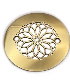 Mandala-4.25-Round-Shower-Drain-Cover-Polished-Brass_Designer-Drains.
