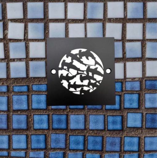 Sharks-4-inch-square-matte-black-on-blue-tile_Designer-Drains