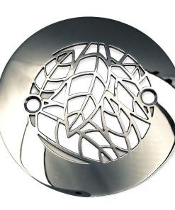 Almond-Leaves-4.25-Round-Shower-Drain-Polished-Stainless_Designer-Drains