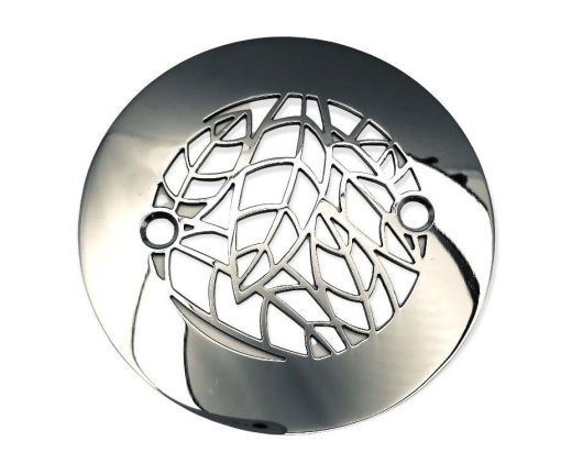 Almond-Leaves-4.25-Round-Shower-Drain-Polished-Stainless_Designer-Drains