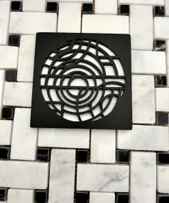 Square drain in Matte Black Finish.