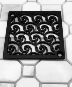 Waves Schluter Kerdi Shower drain matte black by Designer Drains