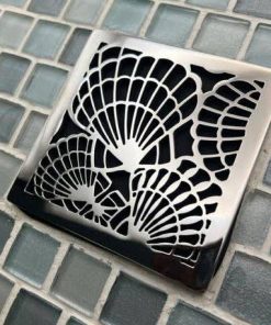 Seashells Design Ebbe replacement on tile Designer Drains