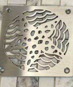 Starfish square shower drain brushed stainless steel made to fit Smith Drain Body