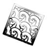 Waves-Square-Shower-Drain-Cover-Oatey 42320-Metal-Trim-Polished-Stainless_Designer-Drains.