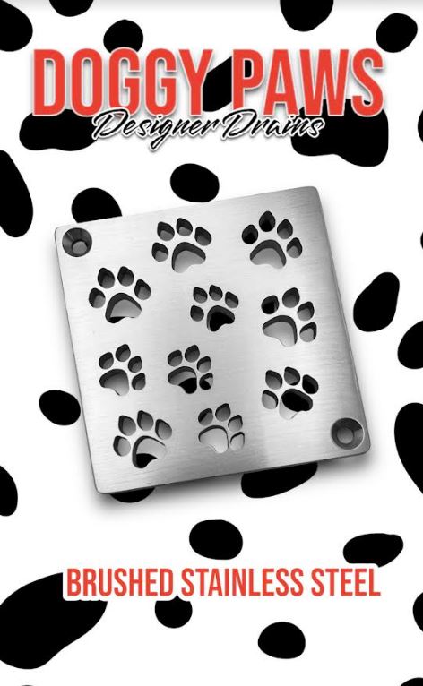 Dog-Paws-Schluter-SB-on-polka-dots_Designer-Drains