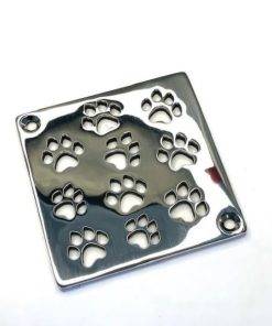 Dog Paws shower drain made to fit Schluter polished stainless steel