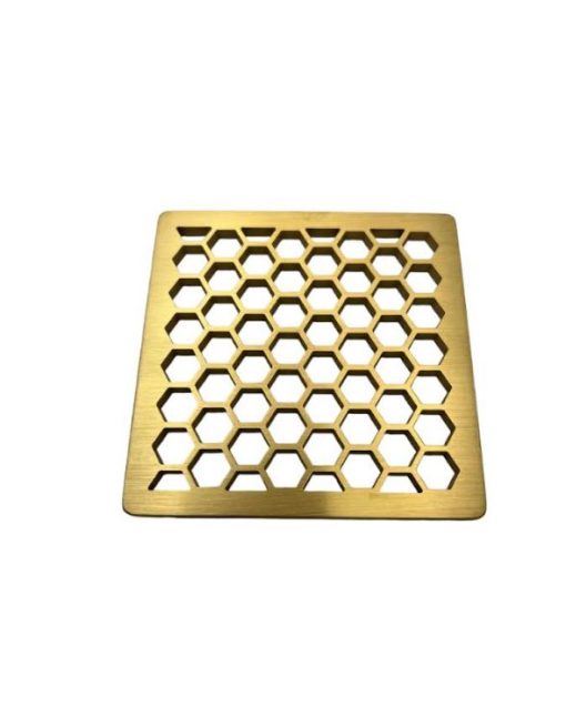 Honeycomb-Schluter-Trendline-Brushed Brass PVD Coating_Designer-Drains