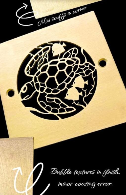 Turtle-4-inch-square-brushed-brass-clearance_Designer-Drains