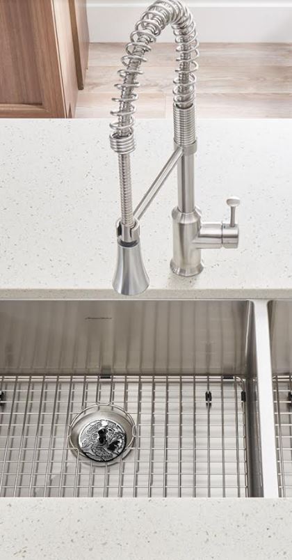 Sea Turtle Sink Strainer in sink polished stainless steel_Designer Drains