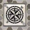 Compass Rose Schluter installed in rough-in brushed stainless steel