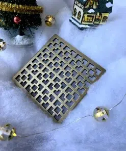 Square Drain in Champagne Bronze Finish.