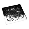 Greek Anthemion square shower drain polished stainless steel