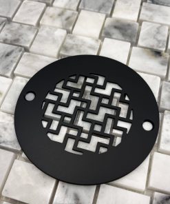 Architecture Sophia 4 inch round shower drain matte black