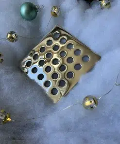 Square Trendline Drain in Polished Nickel finish.