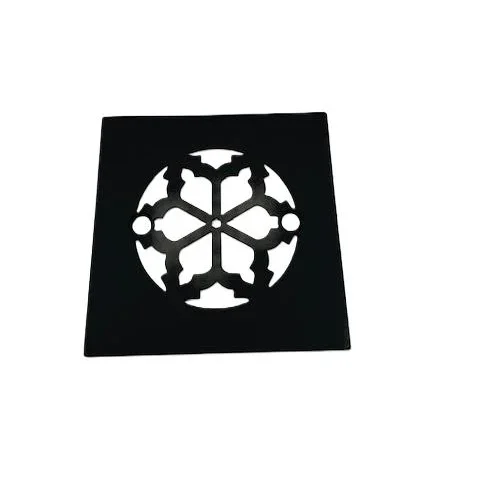 Motif No. 3 4.25 square shower drain matte black