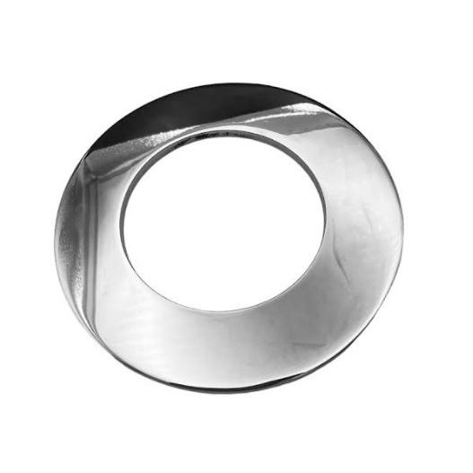 Round escutcheon plate, polished stainless steel