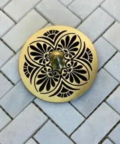 Greek Anthemion Sink Strainer brushed brass